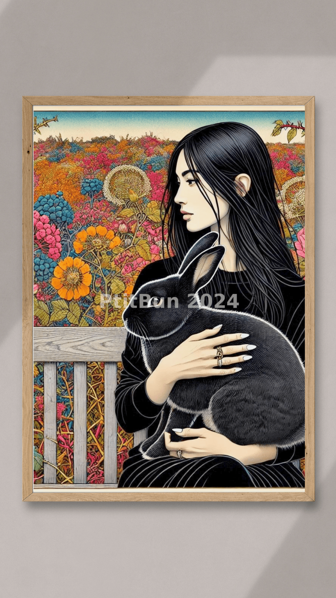 Étreinte dans le jardin sauvage